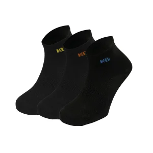 PAINE Pack de tres calcetines cortos en color negro