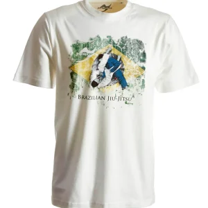CAMISETA BJJ "GROUND WARRIOR" BLANCA JUSPORTS