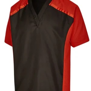 CAMISETA "DYNAMIC" MALLA NEGRO-ROJO