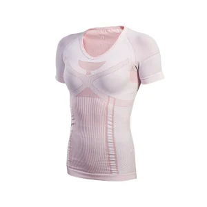 RIDGE Camiseta femenina de manga corta con fibra de carbono rosa