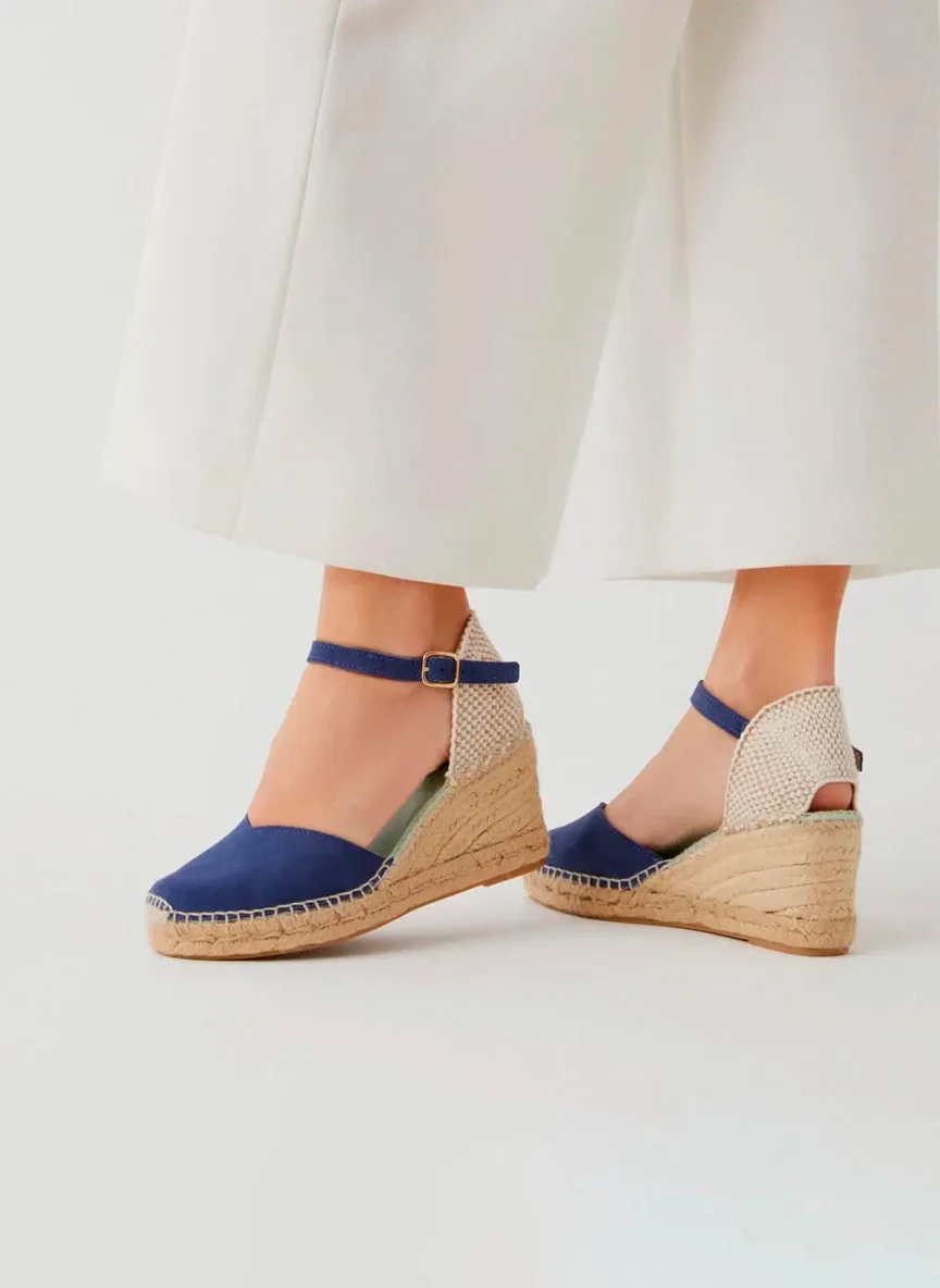 Alpargatas para mujer con hebilla color azul báltico | Atria - Imagen 6