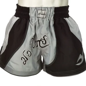 SHORT MUAY THAI "MOTION PRO CS14" NEGRO / GRIS JUSPORTS